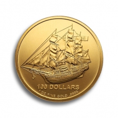 Золотая монета 100 долларов "Cook Islands" Острова Кука 1 oz 2009 г.