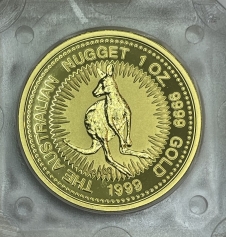 Золотая монета 100 долларов "Кенгуру" 1999 год, Австралия, 31,1 г., Au 9999